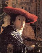 Jan Vermeer Girl with Red Hat oil painting picture wholesale
